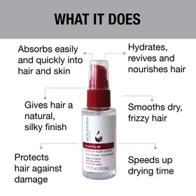 GREAT CLIPS bottle held in hand to show compact 1.75oz travel-friendly size