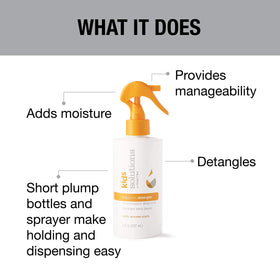 Great Clips being applied to damp hair to reduce knots and ease brushing