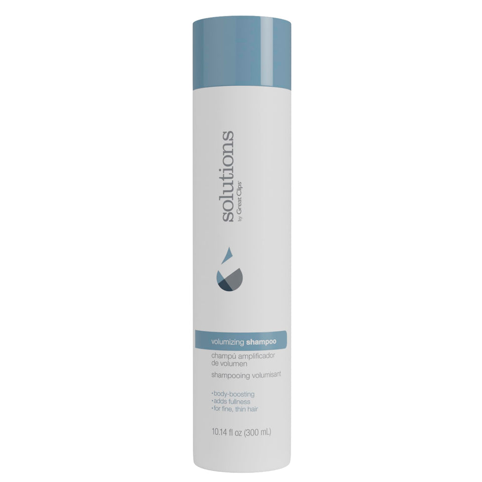 GREAT CLIPS front packaging showing volumizing shampoo and benefit of added body
