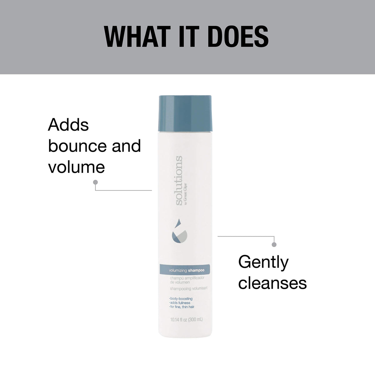 GREAT CLIPS in-use shot of shampoo lathering hair to show oil removal benefit