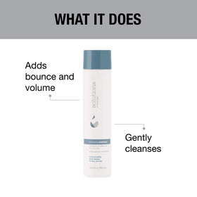 GREAT CLIPS in-use shot of shampoo lathering hair to show oil removal benefit
