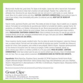 GREAT CLIPS bottle on table showing 8oz scale for everyday use benefit