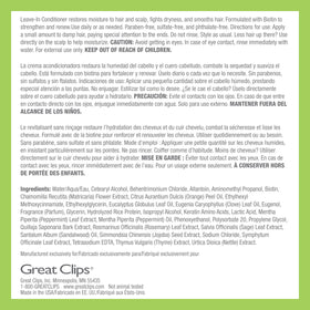GREAT CLIPS LATITUDE label close-up highlighting biotin and jojoba benefits