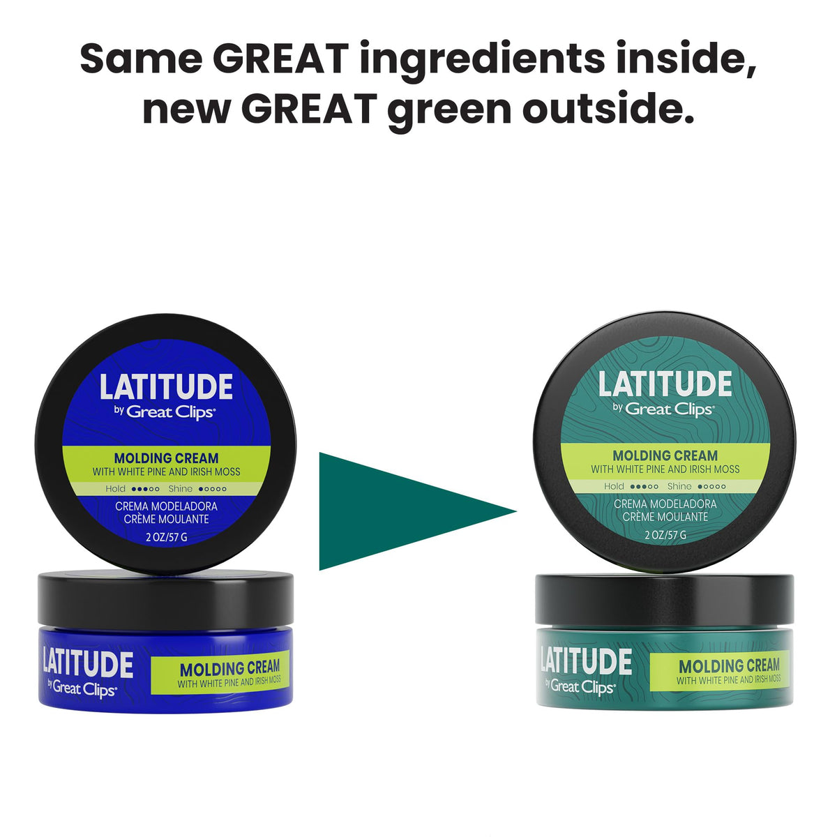 GREAT CLIPS open jar showing cream texture and easy-to-blend benefit