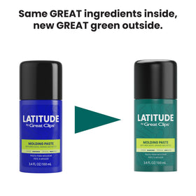 GREAT CLIPS open tin showing paste texture for easy styling