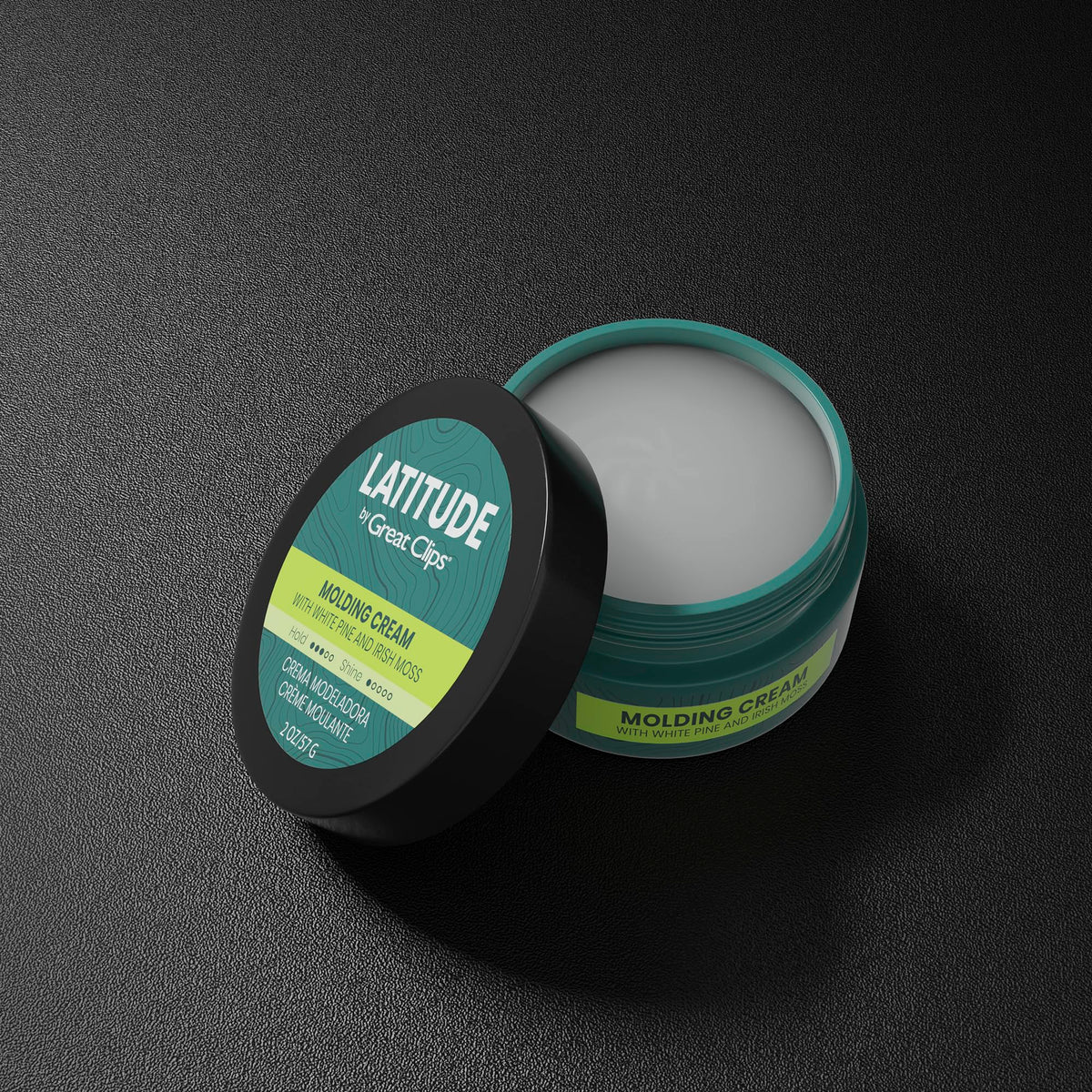 GREAT CLIPS 2oz jar next to coin showing compact travel-friendly benefit