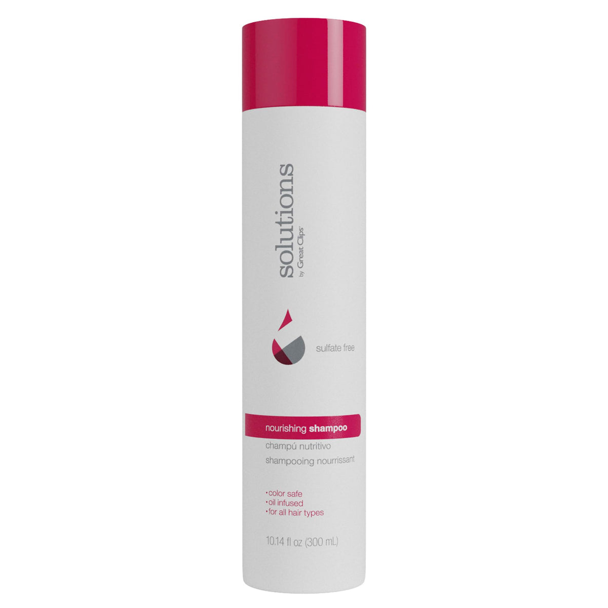 GREAT CLIPS front packaging showing nourishing 10oz bottle and benefits