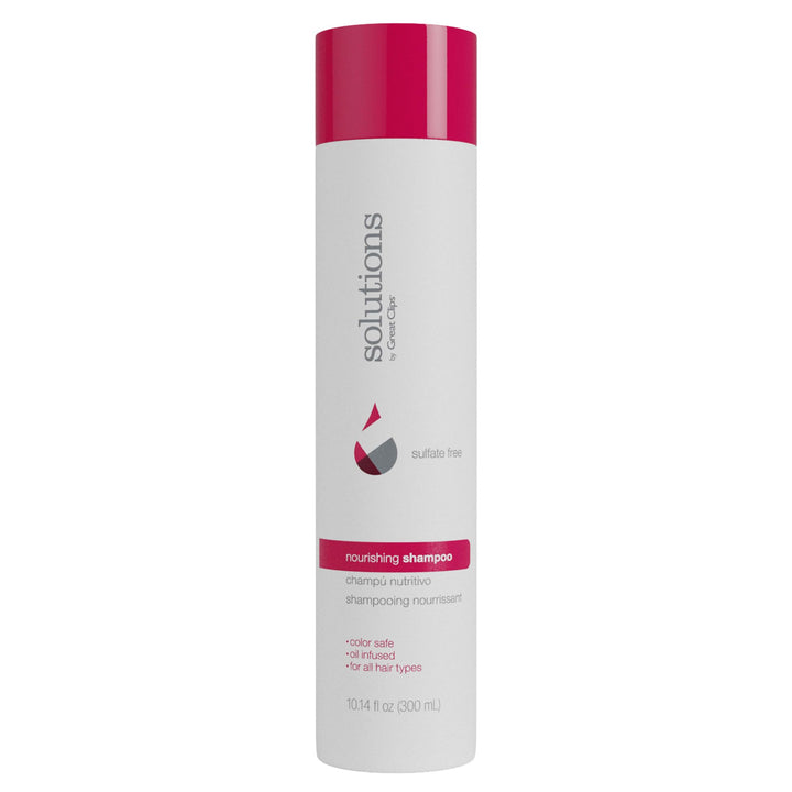 GREAT CLIPS front packaging showing nourishing 10oz bottle and benefits