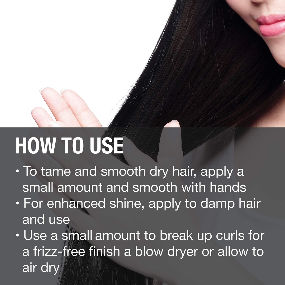 GREAT CLIPS tube next to a hand to show the compact 3.4oz size