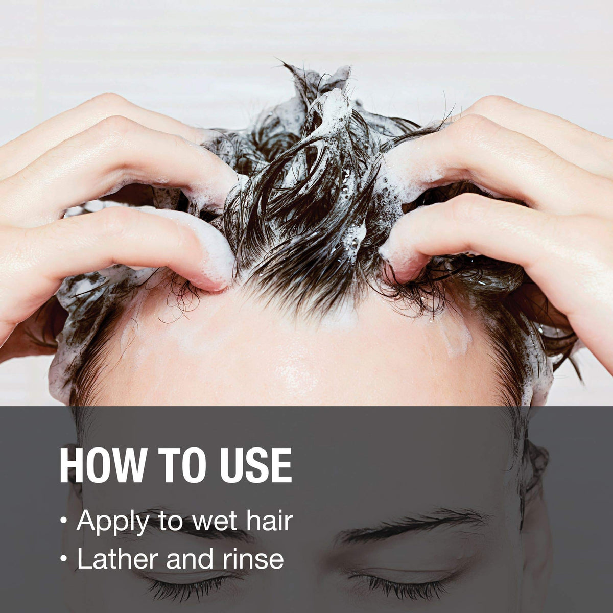 GREAT CLIPS lather on scalp during massage showing refreshing benefit