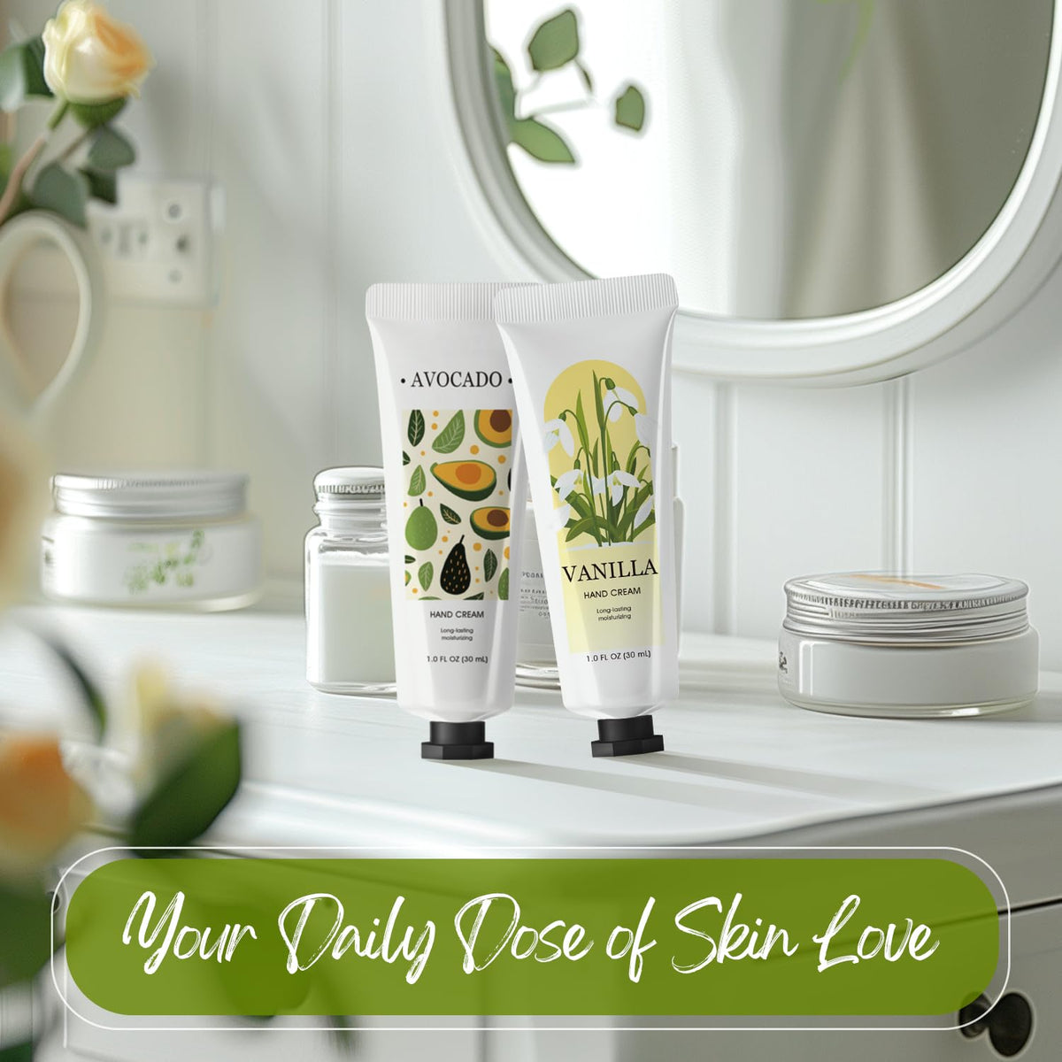 Green Canyon Spa ingredient label detail showing botanical extracts for gentle care