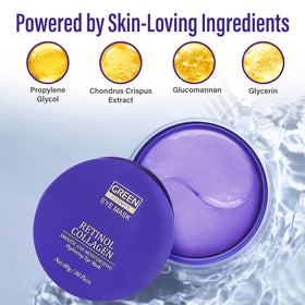 Green Cosmos close-up of purple hydrogel texture highlighting absorption benefit