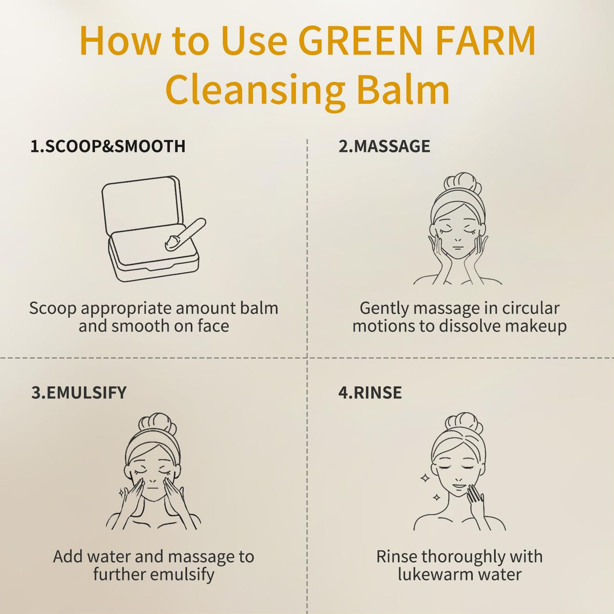 GREEN FARM balm size comparison in hand showing compact travel-friendly jar