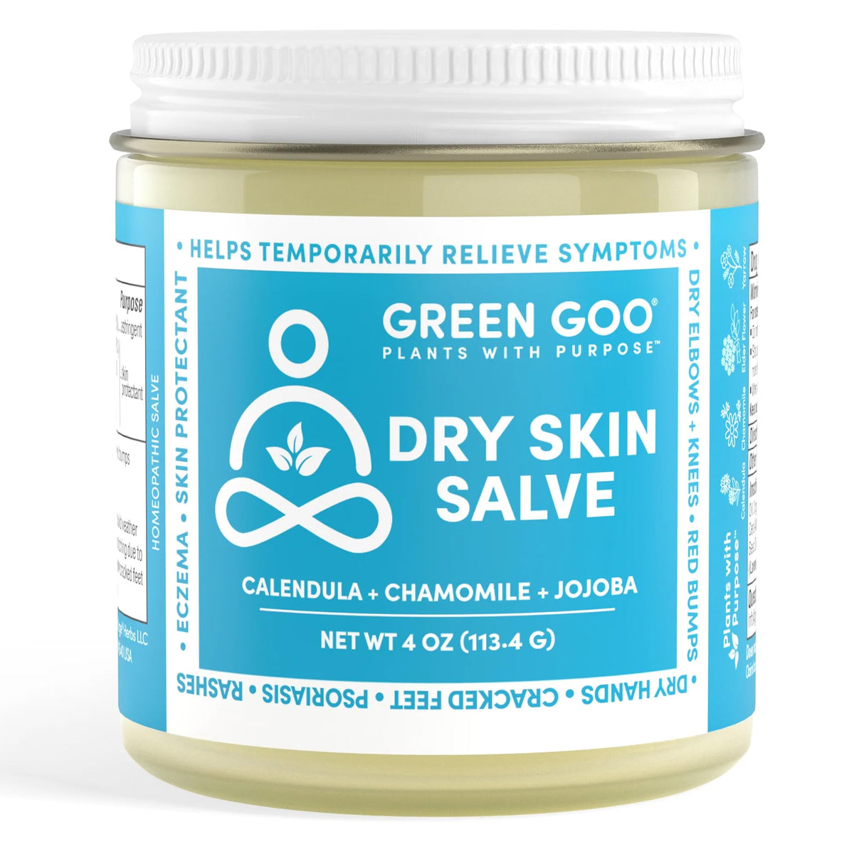 Green Goo front jar showing product and brand for easy identification and trust