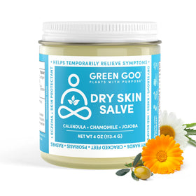Green Goo open jar texture close-up showing rich emollient for deep hydration