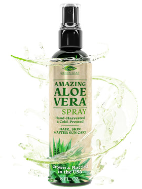 Green Leaf Naturals front label showing product benefits and 8oz size