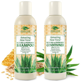 Green Leaf Naturals front packaging showing two 8oz bottles and benefits
