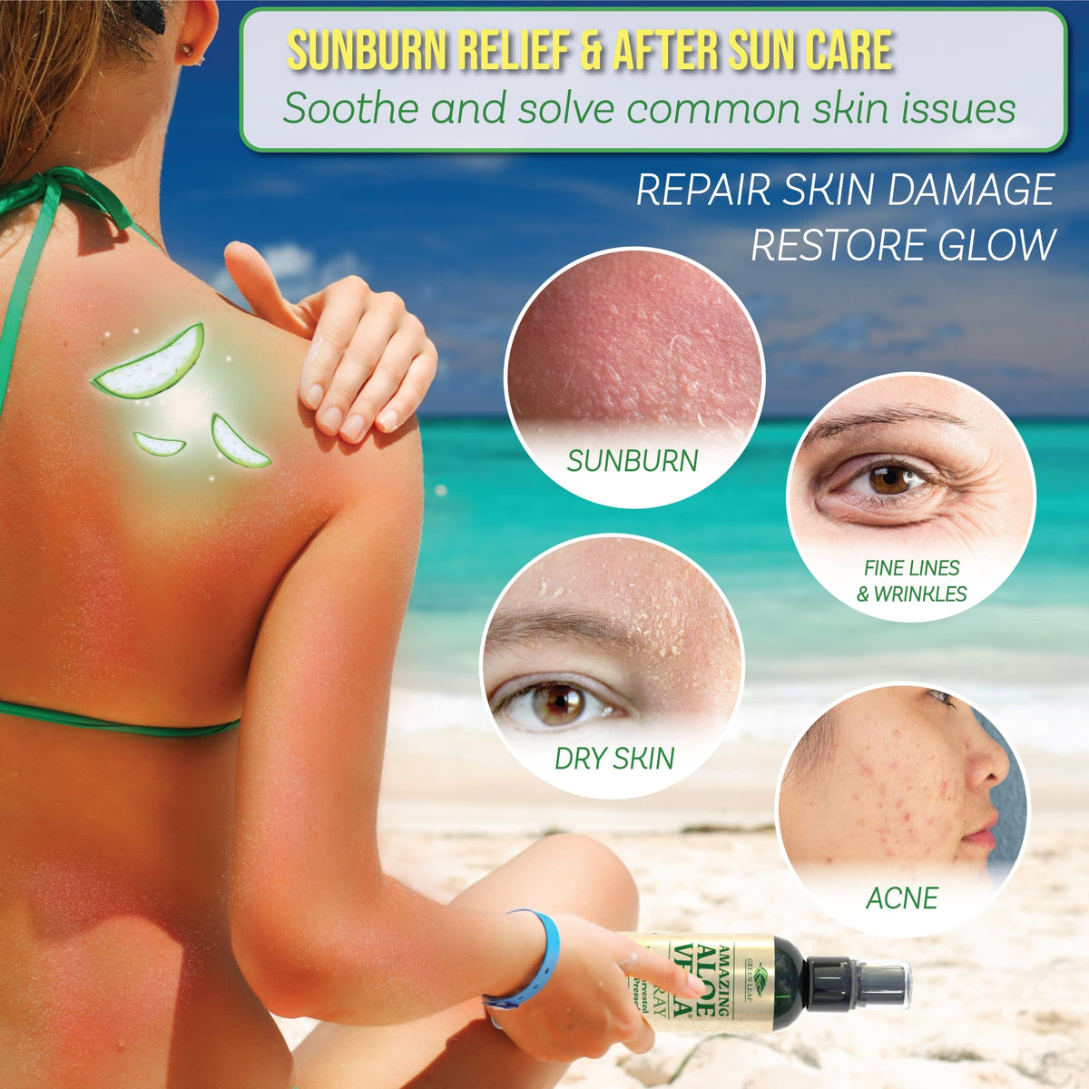 Green Leaf Naturals spray nozzle delivering an even mist for easy use