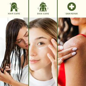 Green Leaf Naturals applying gel to forearm for soothing moisture
