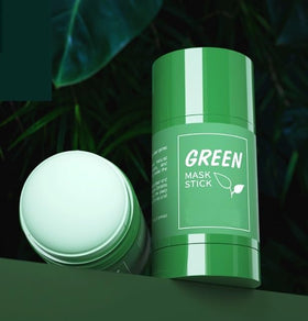 Green Mask Stick applying on face demonstrating easy use