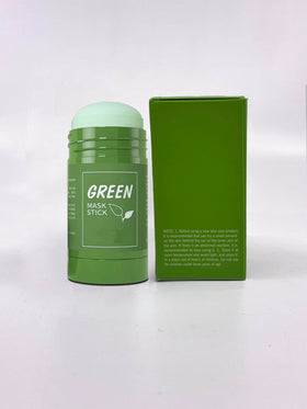 Green Mask Stick ingredients label close-up highlighting green tea