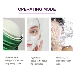 Green Mask Stick open with mud protection cover keeping tip clean