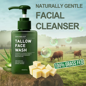 GreenBliss close-up of tallow cream swirls showing nourishing texture