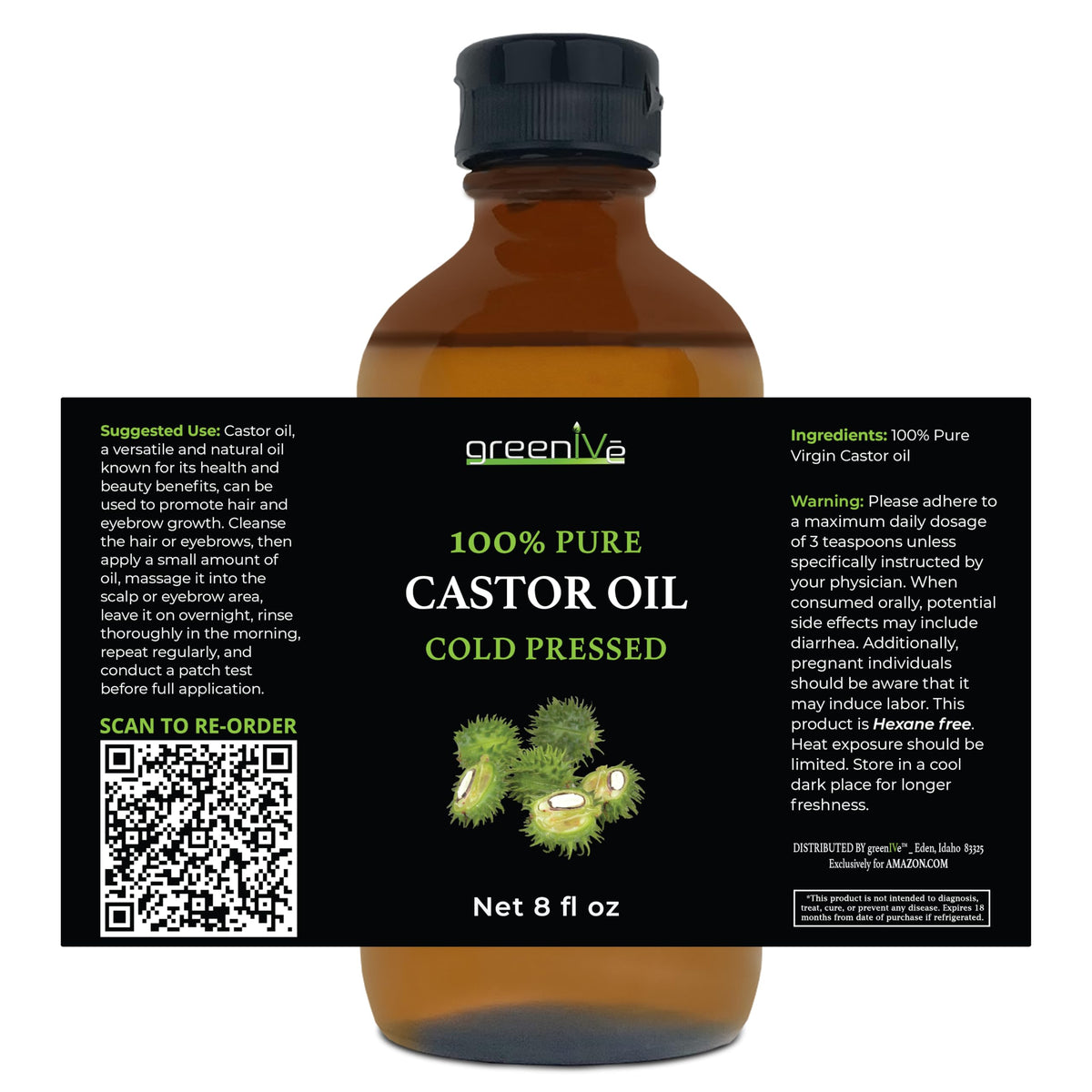 GreenIVe castor oil viscous texture close-up showing rich consistency and glow