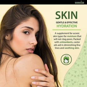 GreenIVe being massaged into scalp demonstrating moisturization benefit