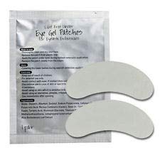 GreenLife pad applied under eye demonstrating secure lash isolation benefit