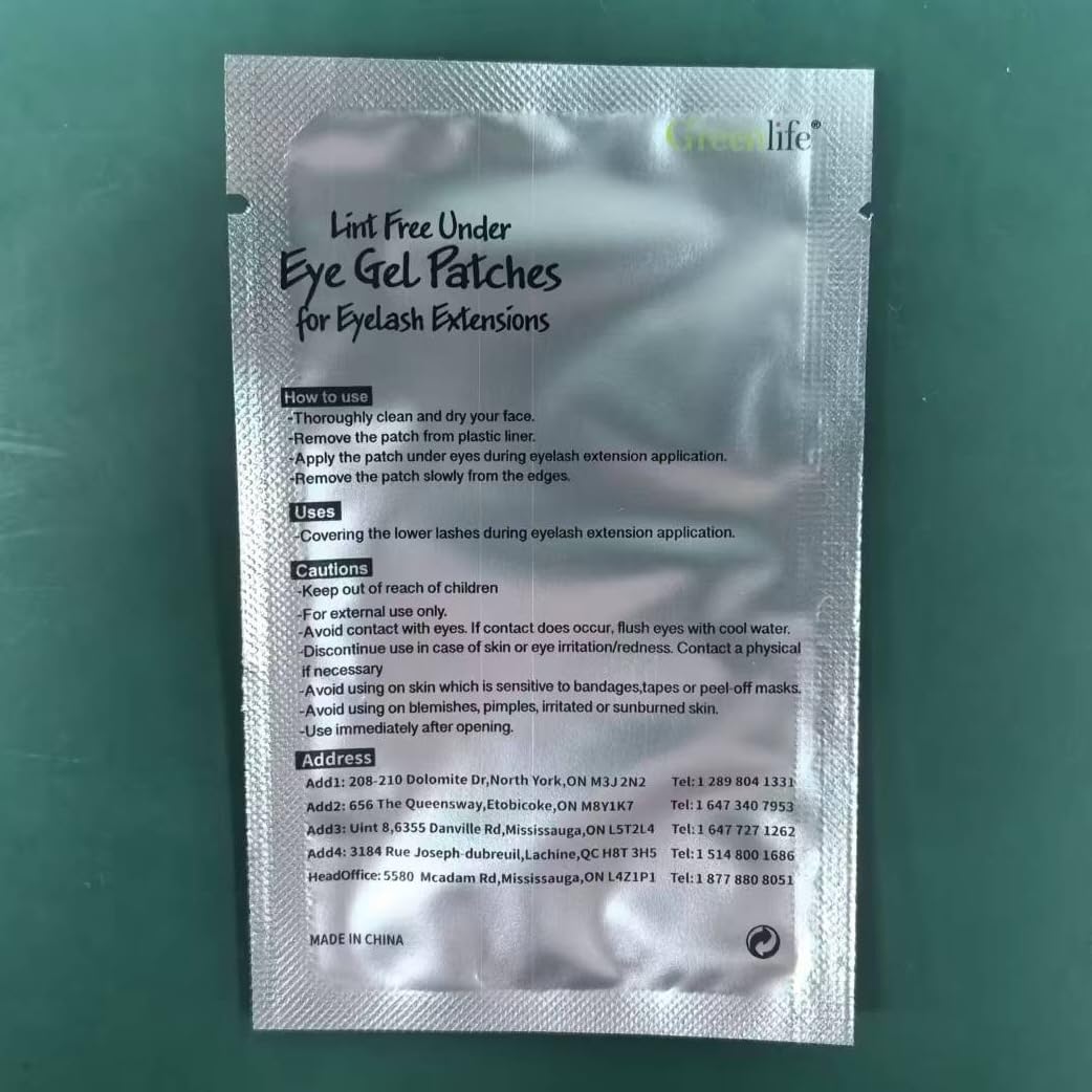 GreenLife in-use salon application with pads holding lower lashes for precision