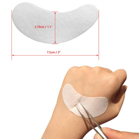 GreenLife pad curved on model eye demonstrating secure fit and comfort