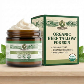 Greenstead Naturals front jar showing clean design and organic badge for trust