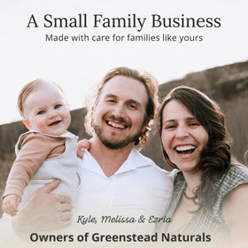 Greenstead Naturals packaging detail showing recyclable jar and ingredient list clarity