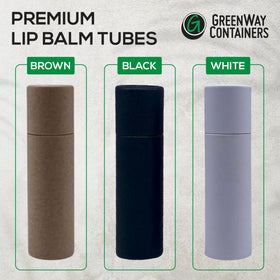 GREENWAY CONTAINERS group of 25 brown tubes illustrating bulk supply convenience