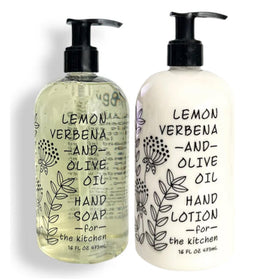 Greenwich Bay Trading Company front packaging showing soap and lotion benefits