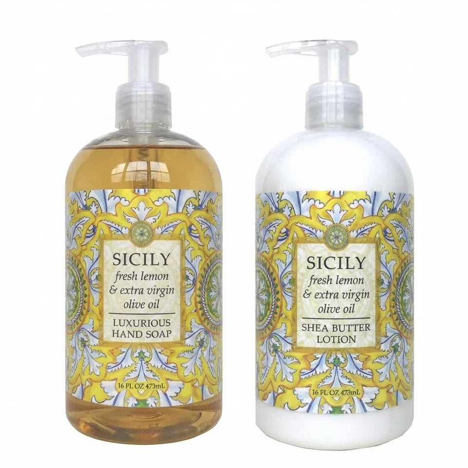 Greenwich Bay Trading Company front packaging showing elegant 16oz bottles and citrus scent benefit