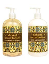 Greenwich Bay Trading bottle front view showing almond cocoa butter scent and elegant label
