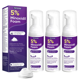 Greoay front packaging showing foam bottles and benefits