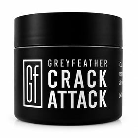 Greyfeather front tube showing Crack Attack hand cream and fast relief