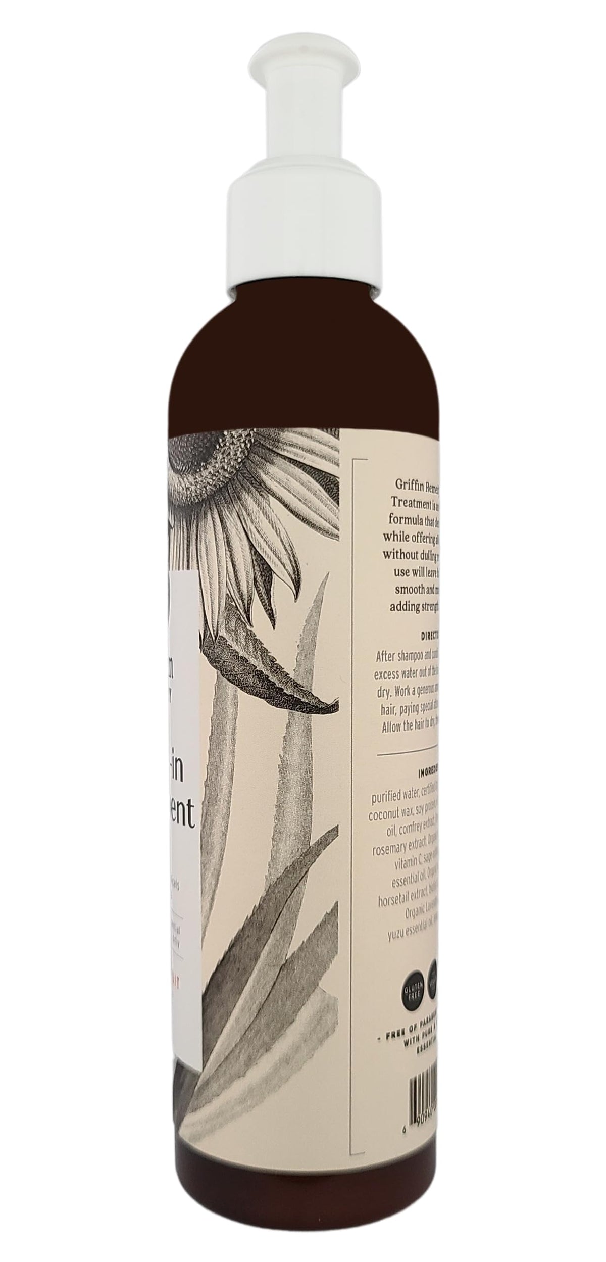Griffin Remedy leave-in texture close-up highlighting lightweight, non-greasy feel