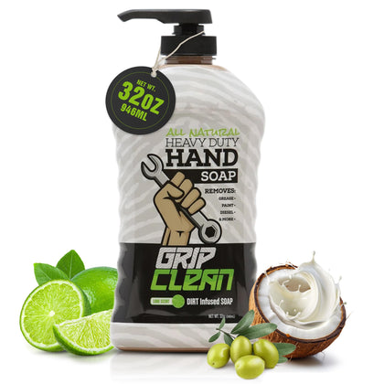 Grip Clean front packaging 32oz showing product identity and size benefits