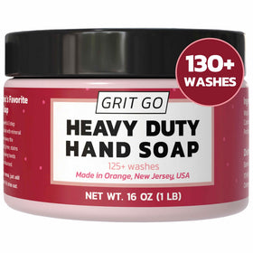 Grit Go front jar showing product packaging and clear branding for quick identification and trust