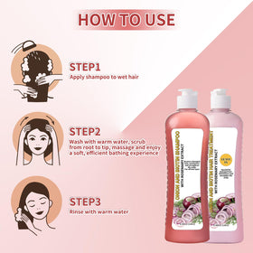 GROEI shampoo texture shown on palm, demonstrating creamy lather and gentle cleanse