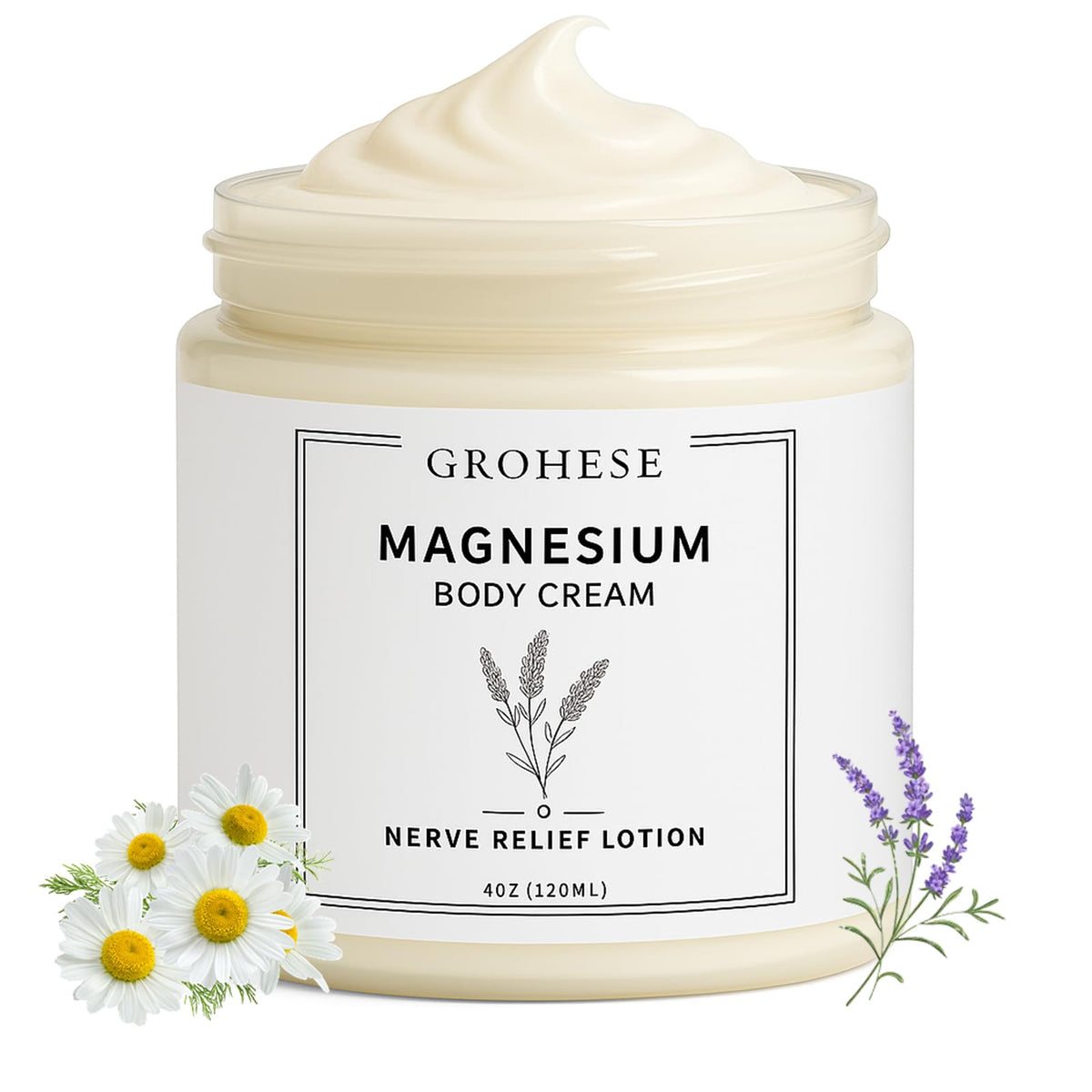 GROHESE front label jar showing product name and benefits