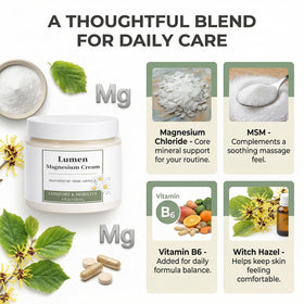 GROHESE close-up ingredient label showing magnesium, MSM, and arnica for ingredient clarity