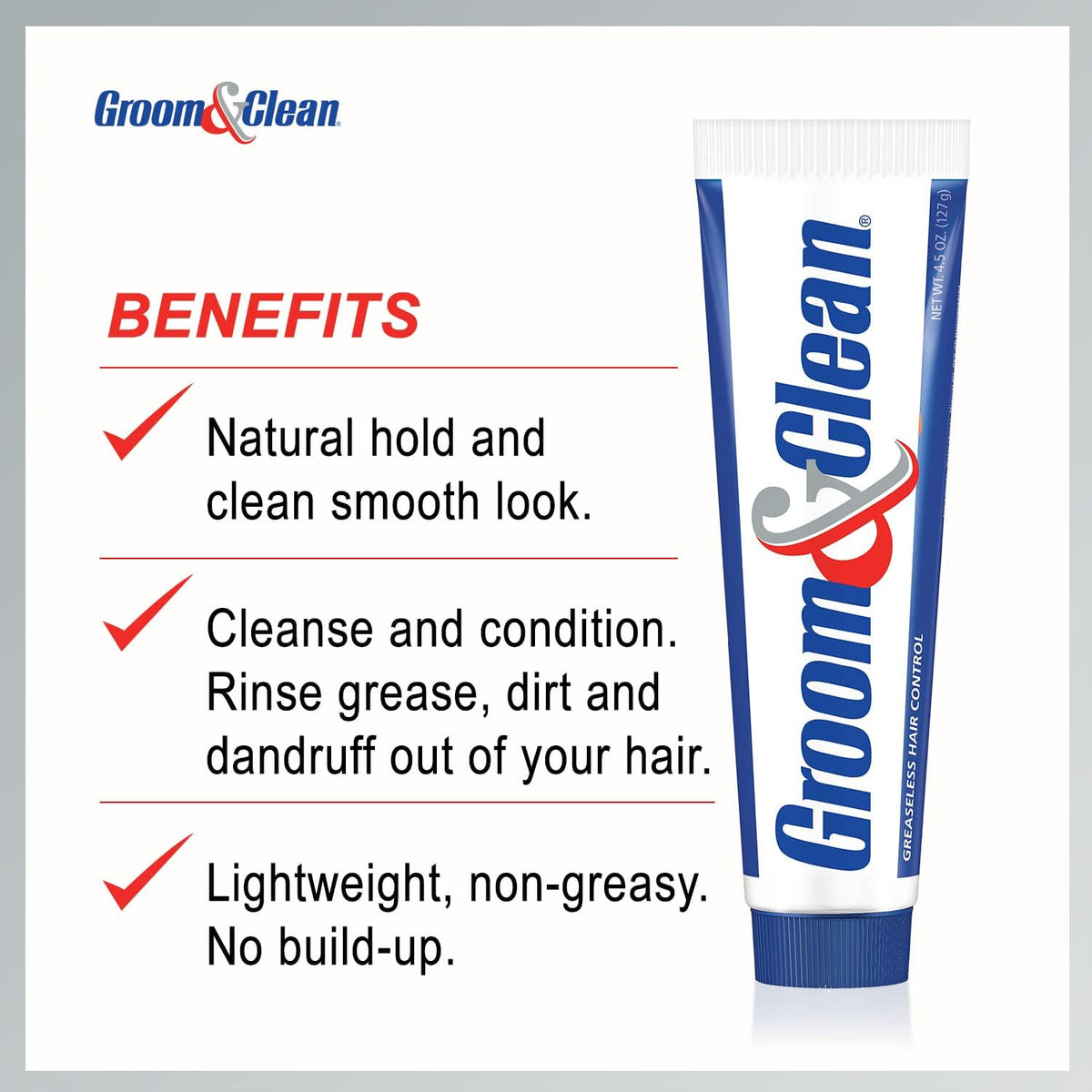 Groom & Clean before and after side-by-side illustrating improved manageability