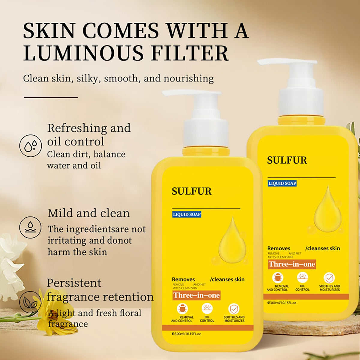 Grospe in-shower use demonstrating daily cleansing and oil control