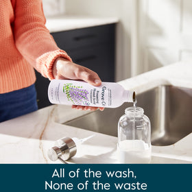 Grove Co. foaming soap in dispenser producing soft suds for easy use