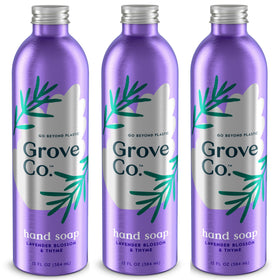 Grove Co. front pouch packaging showing refill benefits